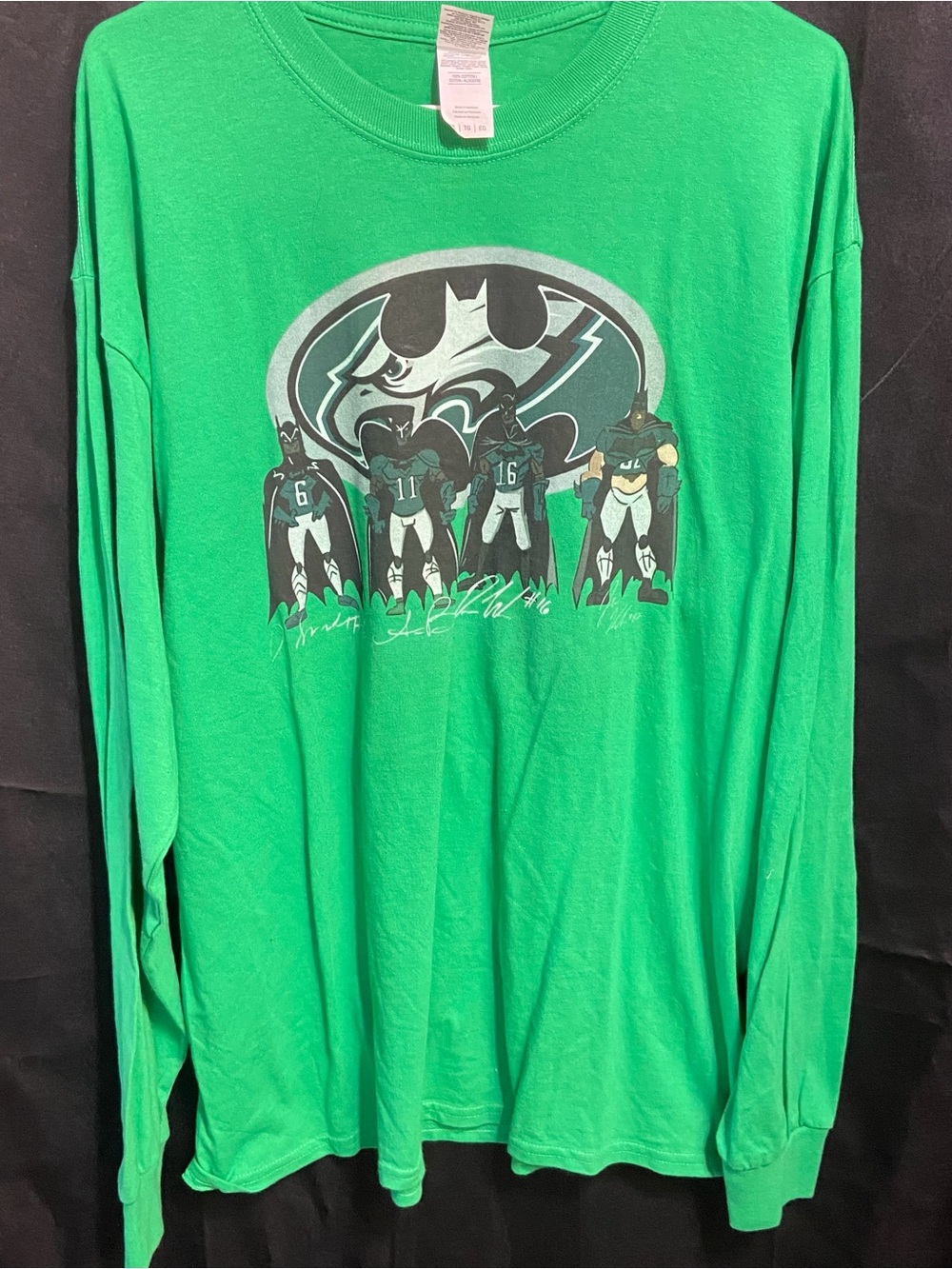 Philadelphia Eagles Batman Team Long Sleeve Tee